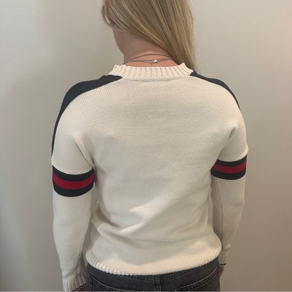 Alp N Rock Cream Sweater with Black and Red Accents - Picture 2 of 3